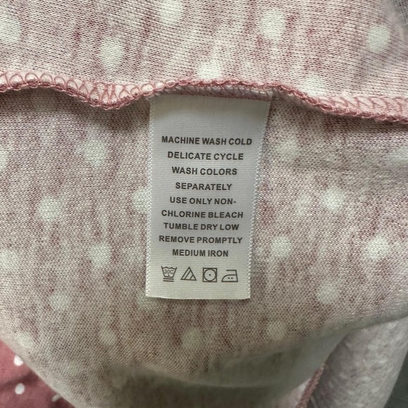 Only Necessities Pink Long Dress with White Polka Dots, 16W, Pre-owned - Picture 5 of 5